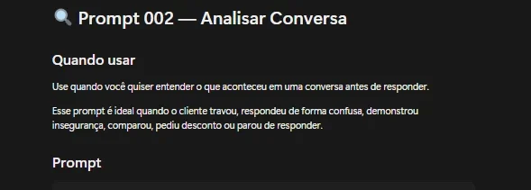 Prévia de um prompt do Copiloto IA no Notion